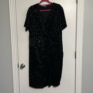Faux wrap cocktail dress